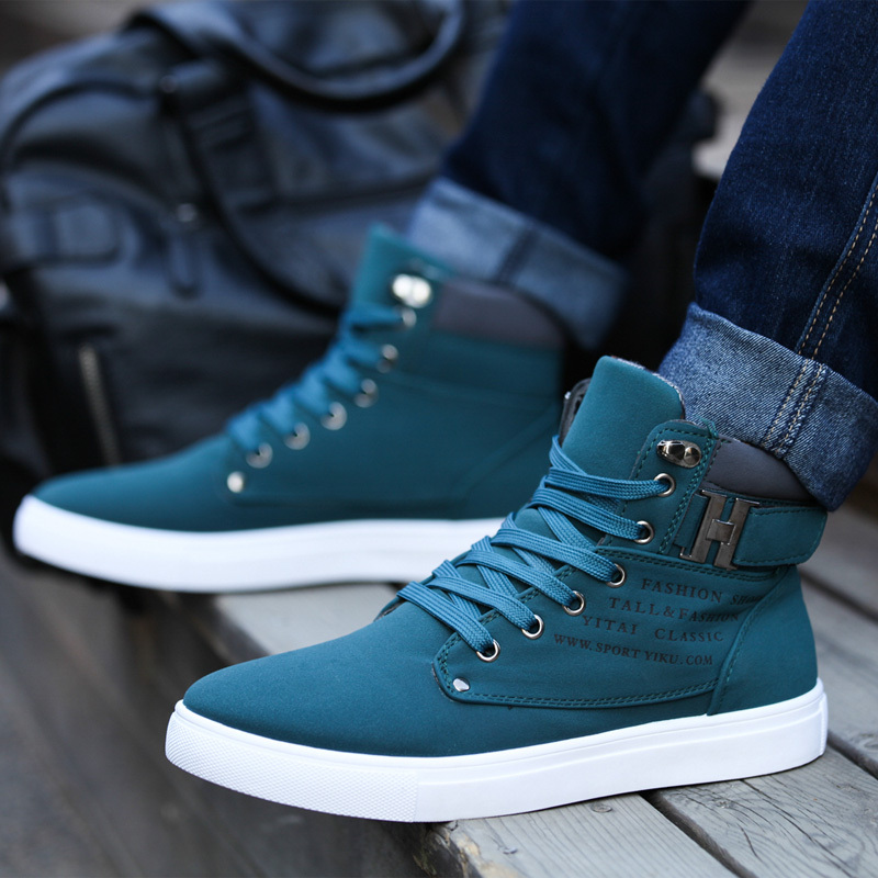 mens canvas high top sneakers